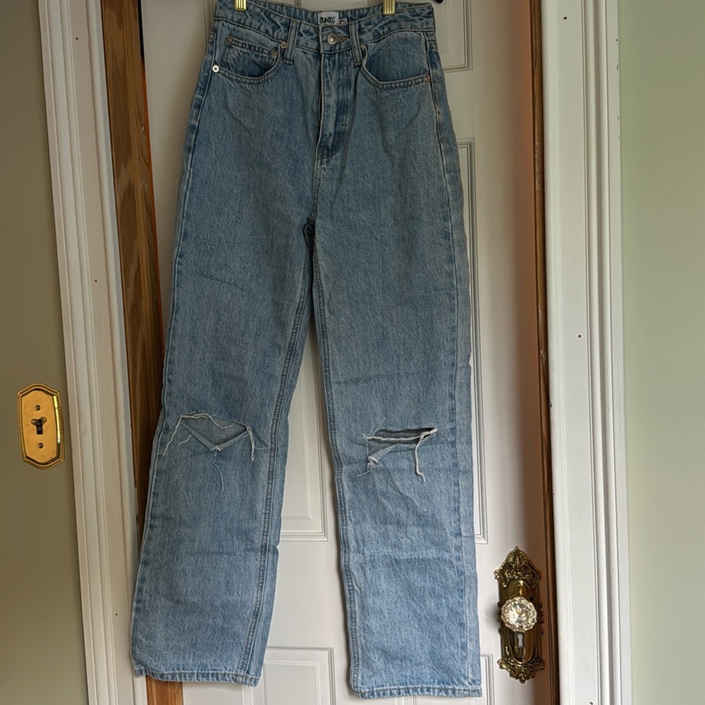 Princess Polly split knee jeans